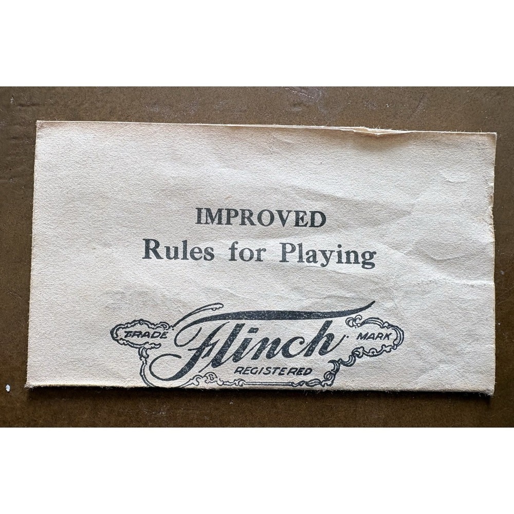 ANTIQUE 1913 FLINCH CARD GAME ALL COMPLETE in ORIGINAL BOX w/INSTRUCTIONS - Picture 2 of 11